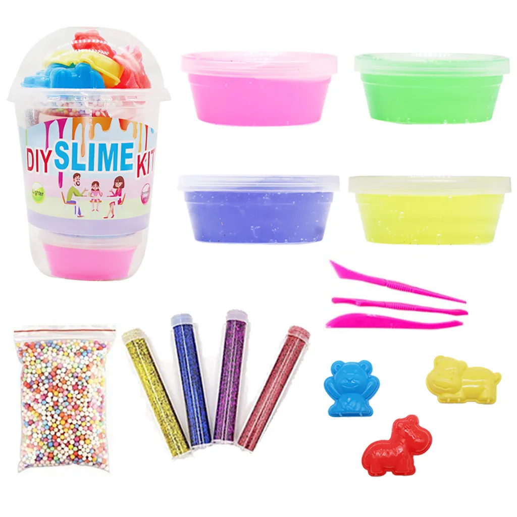 Цвет Пушистый слизь игрушки Полимерная глина &quotсделай сам&quot набор поставки
