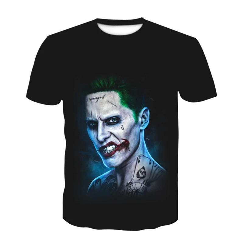 

Summer Clown White Joker 3D Printed T Shirt Men Joker Face Casual Male Tshirt Clown Short Sleeve Funny T-Shirts Tops XXS-6XL