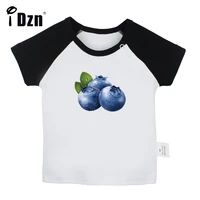 new sweet fruit blueberries fun art printed baby boys t shirts cute baby girls short sleeves t shirt newborn cotton tops clothes