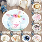 Круглый мультяшный ковер для гостиной, круглые коврики с анималистическим принтом, коврики для гостиной, спальни, Нескользящие Детские коврики