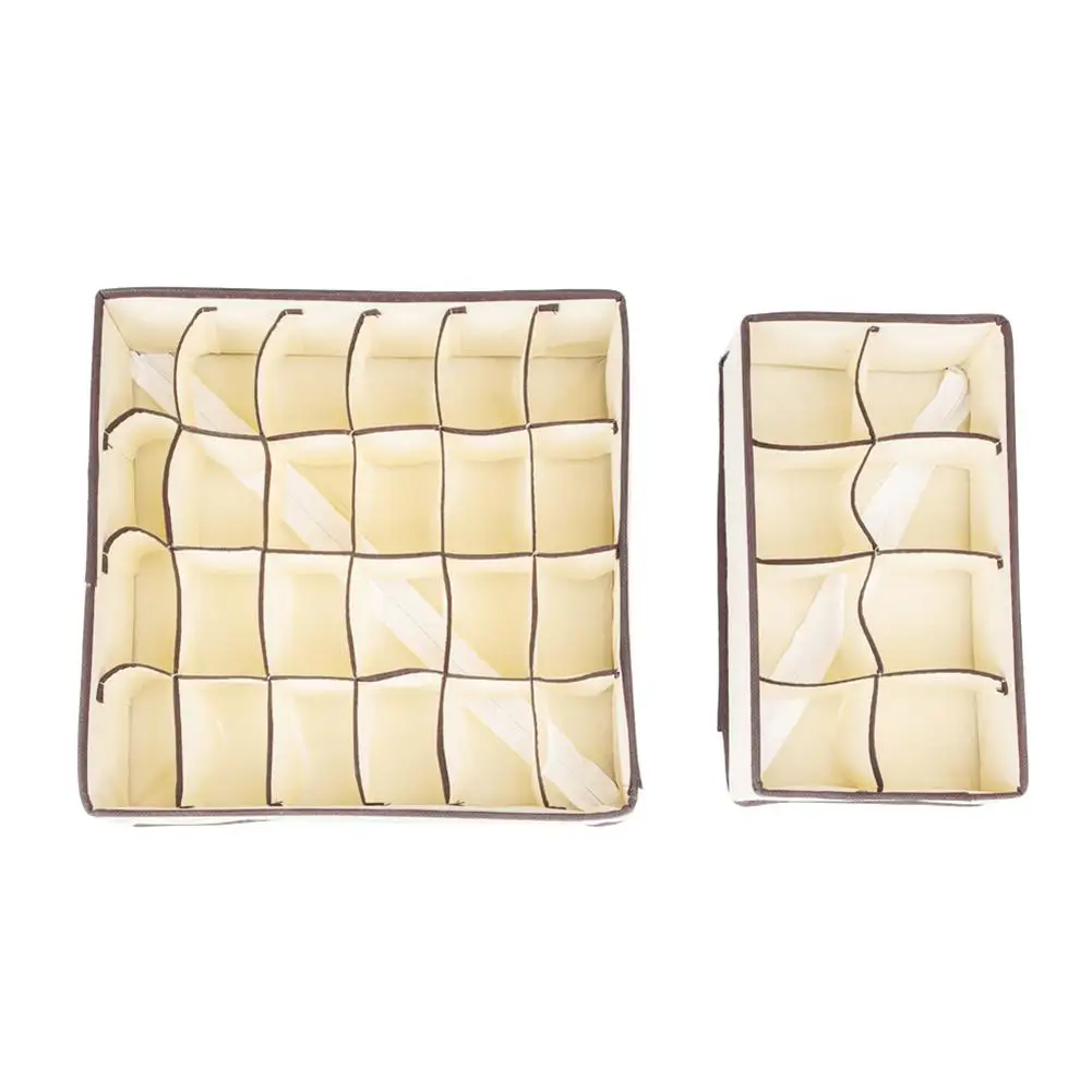 

4 in 1 Non-woven Storage BoX Dormitory closet organizer for socks home separated underwear storage box organizer foldable drawer