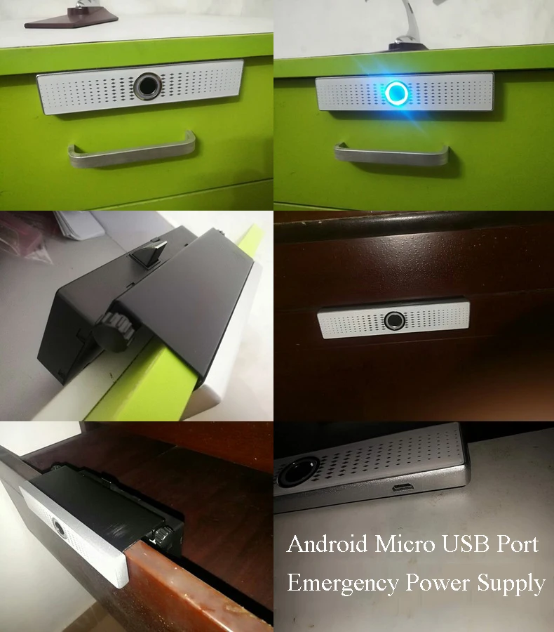 Замок отпечатков пальцев для ящика шкафа мини умный электрический замок