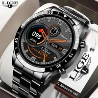 lige 2022 fashion full circle touch screen smart watches mens waterproof sport fitness watch for bluetooth call smart watch men