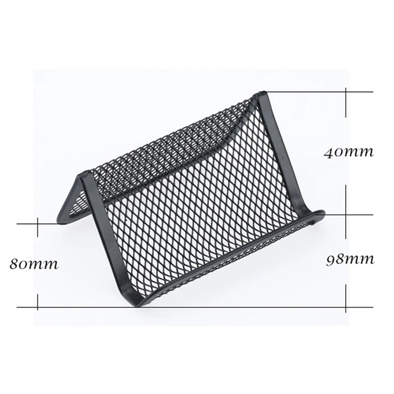 

1Pcs Metal Wire Mesh Card Stand Holder Shelf Business Cards Display Stand Office Korean Style Card Organizer Case Desk Supplies