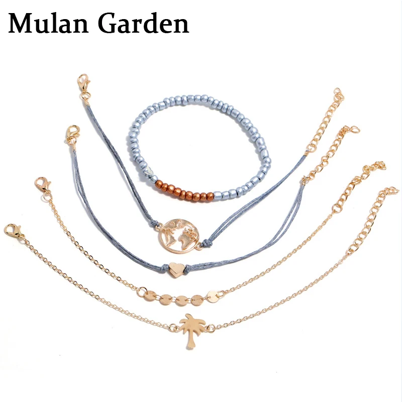 M & G модный Бохо многослойный браслет с подвеской для женщин новый кокосовое