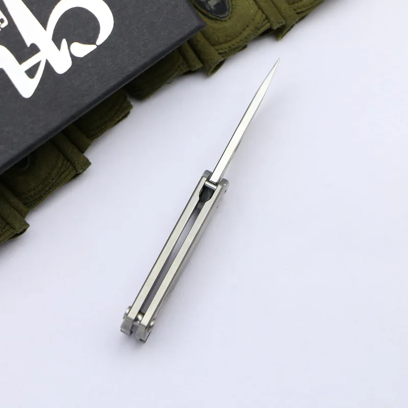 CH Toad портативный складной нож AUS 8 шариковый подшипник TC4 ручка из титанового