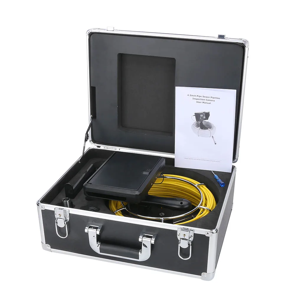 Handheld Industrial Pipe Sewer Pipeline Inspection Video Camera with Meter Counter DVR Rec 23mm HD 1080P 7&quot Touch screen |