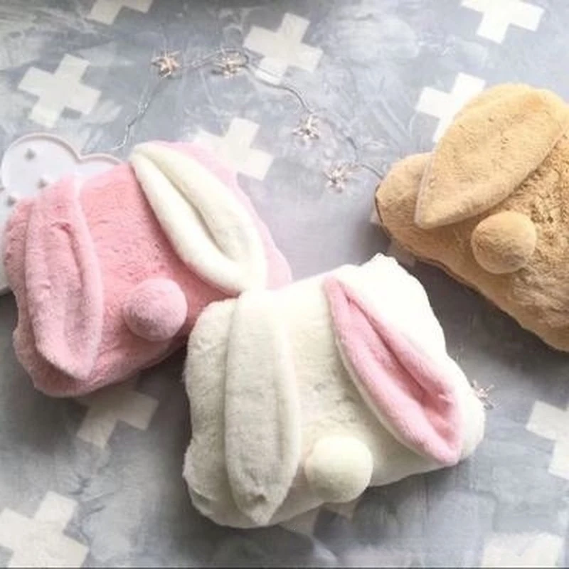 Simple Plush Blanket with Rabbit Ears Home Pillow Blanket Quilt Cushion Quilt Flannel Blanket Baby Blankets Newborn
