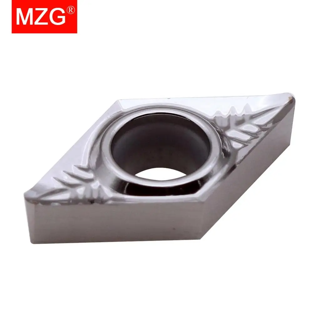 MZG-cortador de torno DCGT 0702 02 04 AL ZK01, 10 piezas, aluminio de cobre, acabado medio, mecanizado, insertos de carburo de torneado CNC