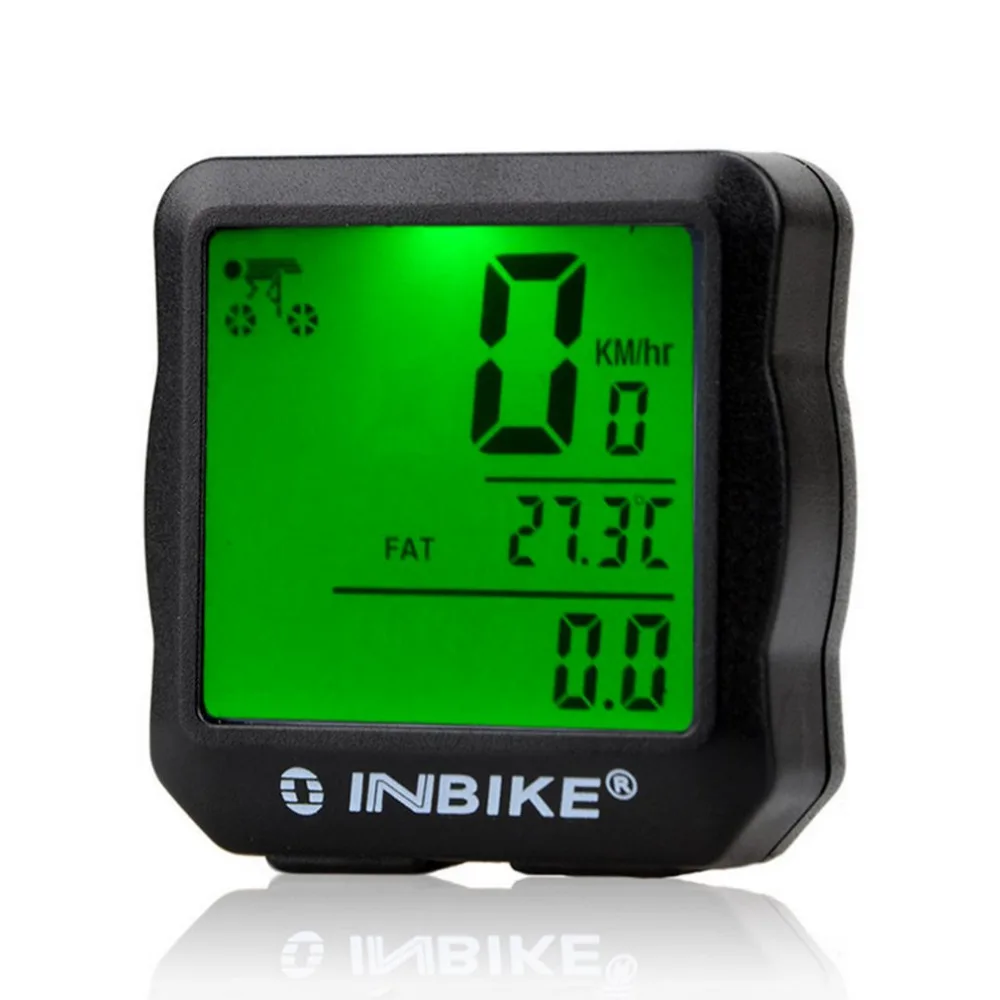 

Велосипедный одометр INBIKE, водонепроницаемый цифровой спидометр с ЖК-дисплеем и подсветкой, подходит для большинства велосипедов