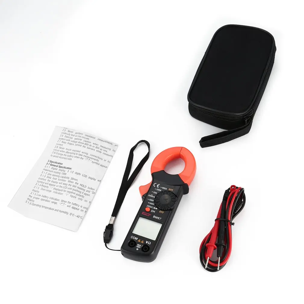 SZBJ BM87/BM88 Цифровой DC/AC клещи портативный мультиметр Вольт Ампер Ом диод тестер