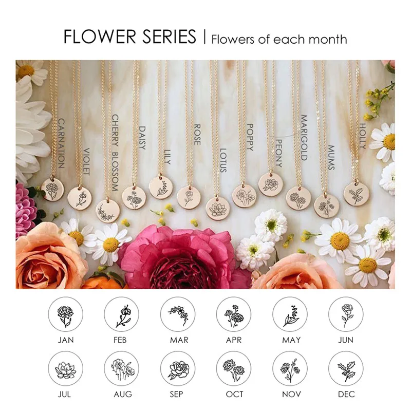 Visunion Rose Gold Silver Color Necklace Women Trendy Design Plants Pattern Pendant Elegant Stainless Steel | Украшения и