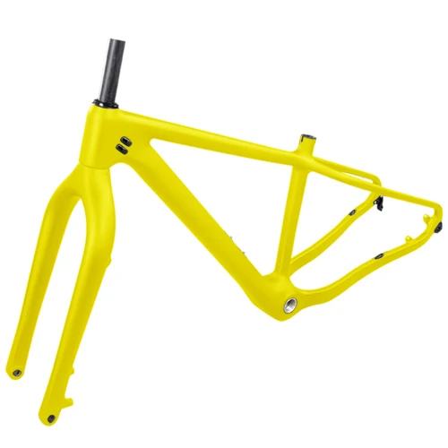 Full yellow T800 карбоновая рама для снежного жира 1-1/8 to1-1/2 коническая рама 31,6 мм Подседельный штырь рама+ вилка ось через заднюю часть и крюк задний обмен - Цвет: Full yellow