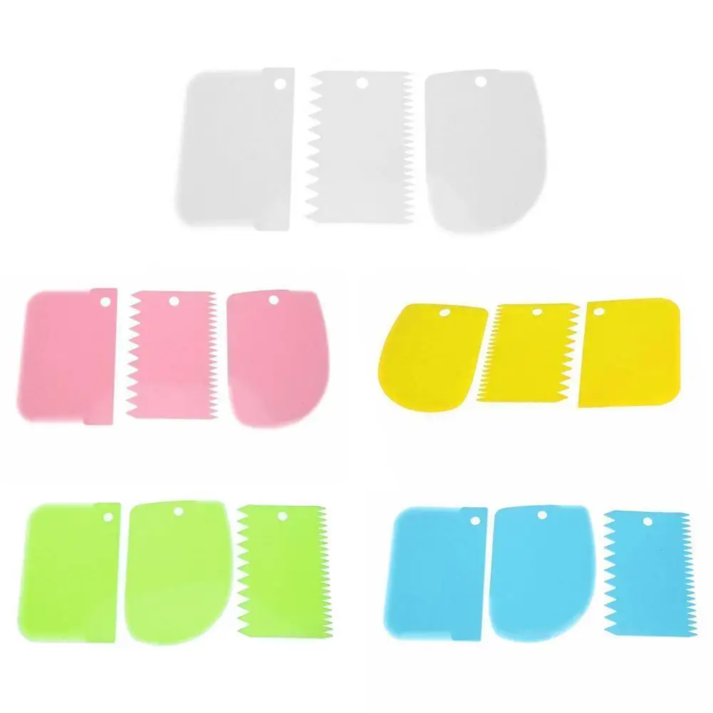 3 шт./компл. крем Пластик скребок торт резки нож для выпечки Цвет инструменты