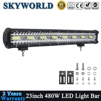 23 inch led bar offroad light bar combo 3 row 480w for jeep truck suv 4wd 4x4 atv uaz barra vehicle tractor work lamp 12v 24v
