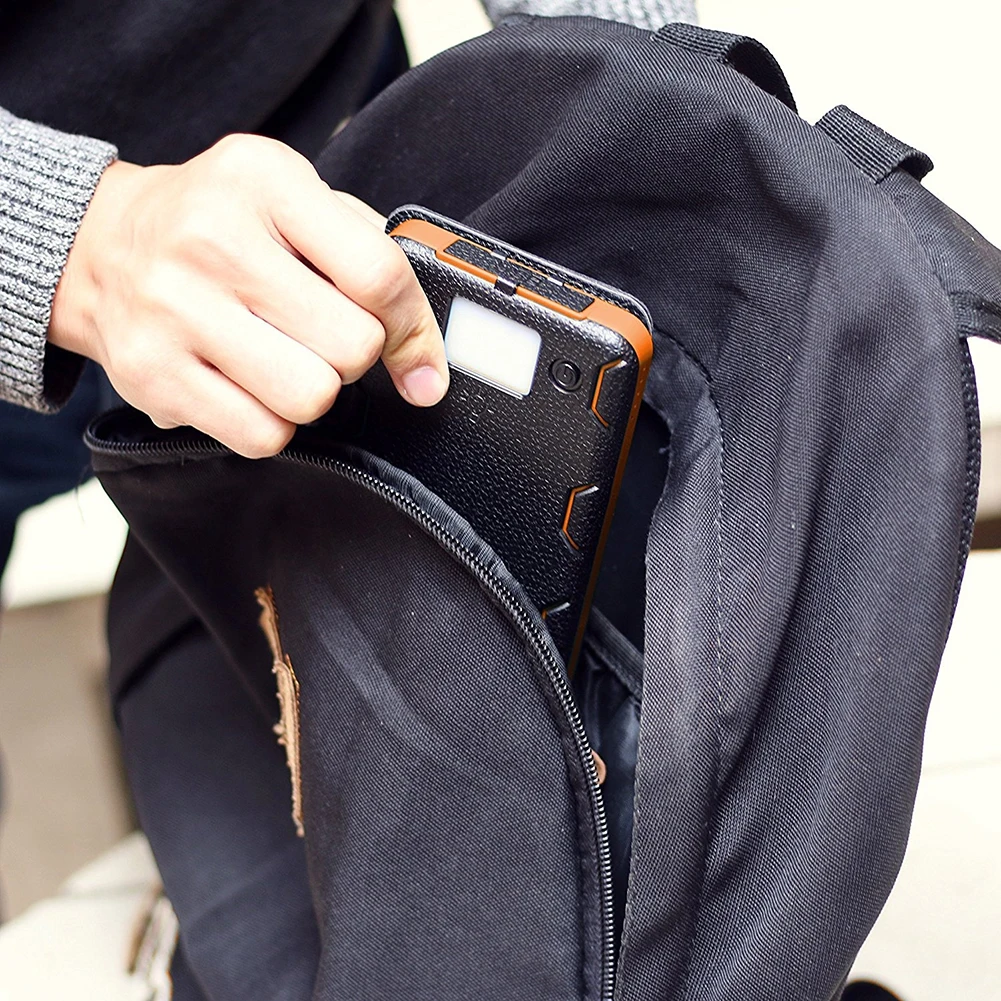 Складной двойной USB зарядное устройство Солнечный внешний аккумулятор