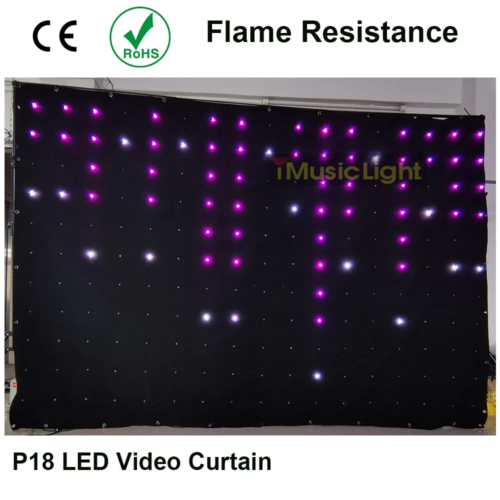 P18 2 м * 3 RGB LED видео занавес DMX контроллер с 80 анимационными программами для DJ