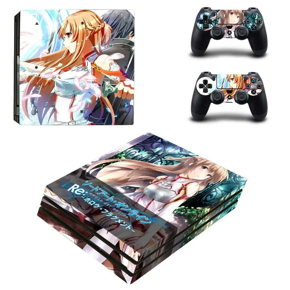 Наклейка Sword Art Online SAO PS4 Pro наклейка Play station 4 наклейки для PlayStation чехол консоли и