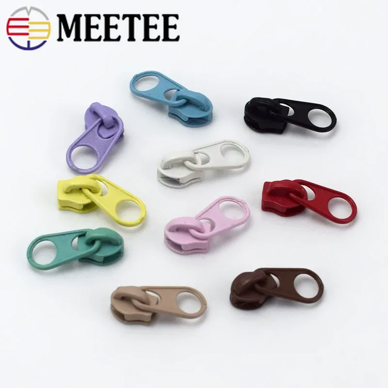 Металлическая молния Meetee 50 шт. подходит для 3 # нейлоновых молний сделай сам ткань