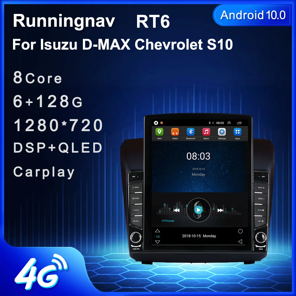 9 7 &quotAndroid 10 1 для Isuzu D MAX Chevrolet S10 Tesla автомобильное радио мультимедийный видеоплеер