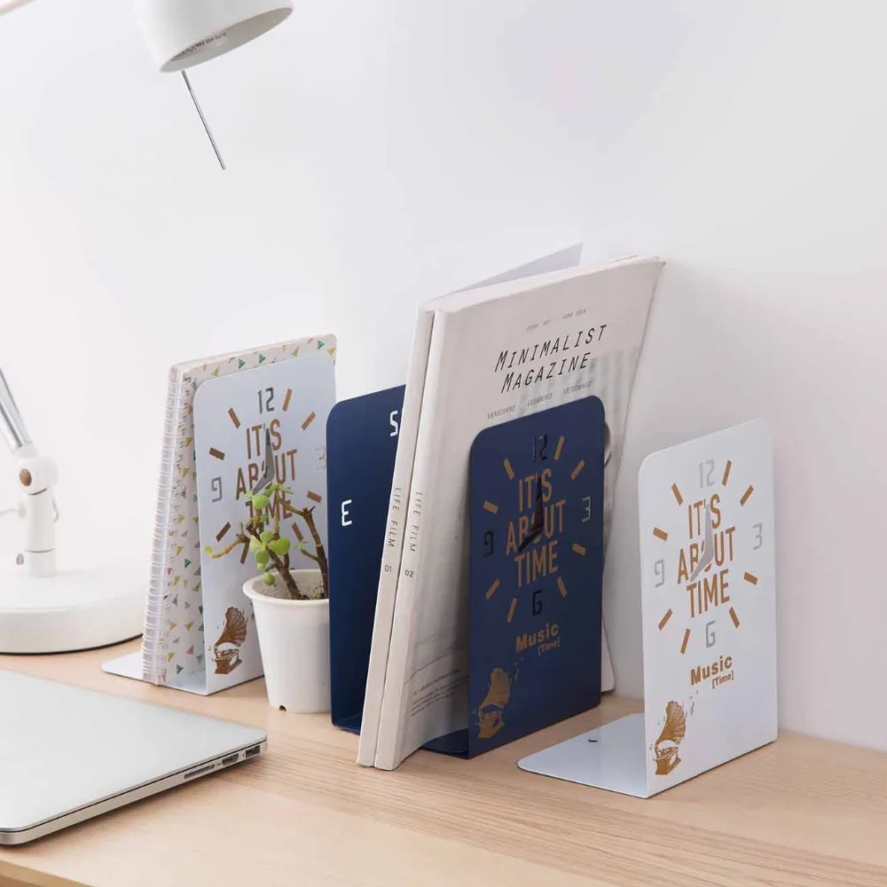 2 шт металлический мультфильм книжный шкаф Стенд Полка держатель для документов книга с торцевым стопором Органайзер