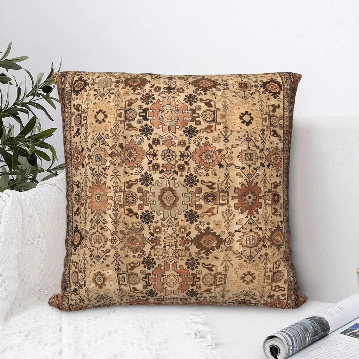 

Sultanabad Throw Pillow Case Oriental Rug Art Culture Cushion For Home Sofa Chair Decorative Hug Pillowcase
