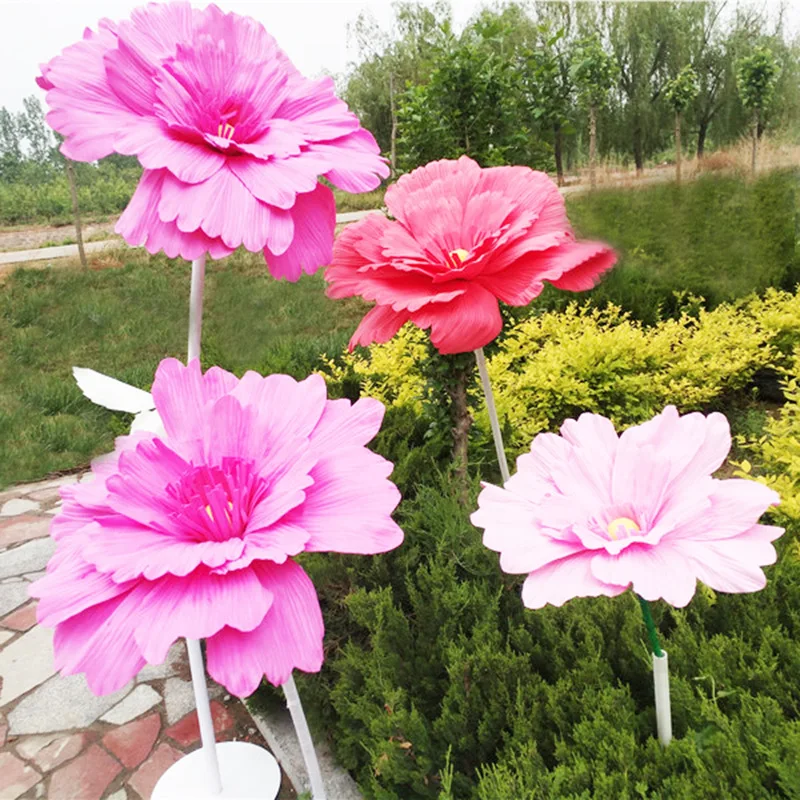 Искусственные большие цветы PE Zou хризантемы свадебный фон дорожное руководство