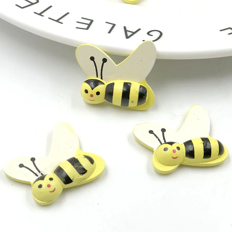 2.5x2.5cm 50pcs 50 шт./пакет дерево с принтом в виде медоносной пчелы губка Стикеры s Шмель наклейка «пчела» Свадебные украшения холодильник детские игрушечные этикетки стены Стикеры s домашний декор - Цвет: 2.5x2.5cm 50pcs