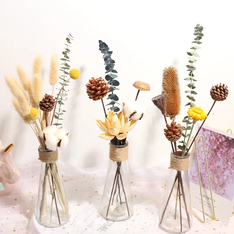 

Natural Air Dry Real Touch Flowers Samll Eucalyptus Leaves Wedding Holiday Family Party Home Decoration Flores Preservadas