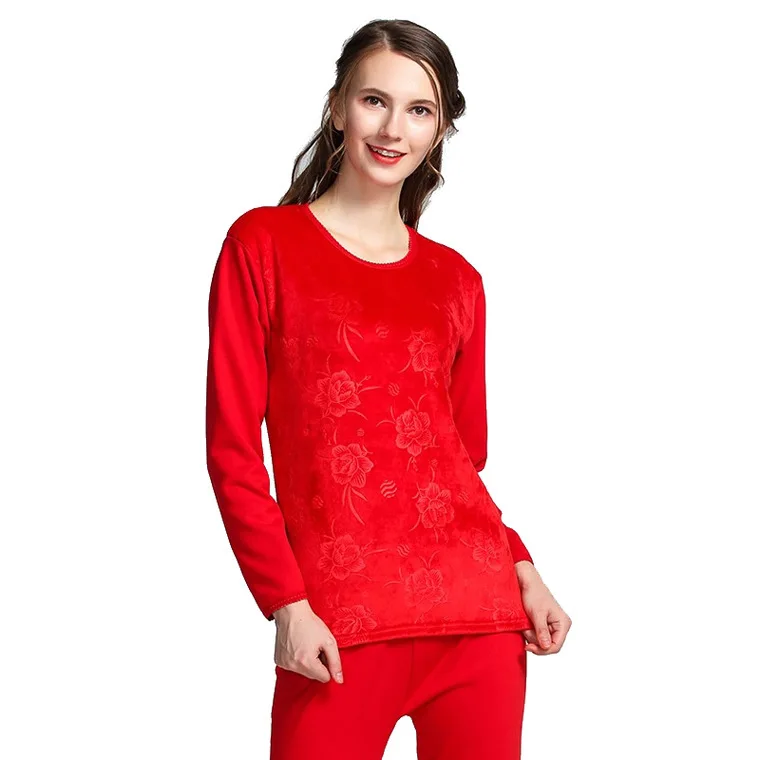 

Plus Velvet Thick Warm Suit Ladies Self-cultivation Underwear Men's Cotton Sweater Two-piece Winter Ropa Interior Termica Mujer