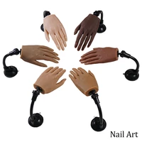 nail art practice hand for acrylic nails with stand holder and flexible finger adjustment display model