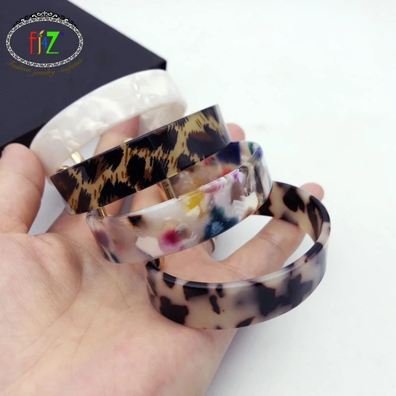 Новинка акриловый браслет F.J4Z с рисунком черепаховой черепахи модный