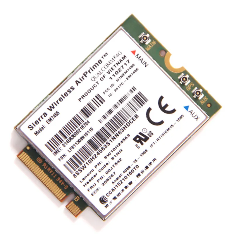 EM7455 Sierra Wireless 4G Module For Lenovo ThinkPad EM7455 QUALCOMM GOBI6000 4G LTE Mobile FRU: 00JT542 01AX756 T460 T460p L560