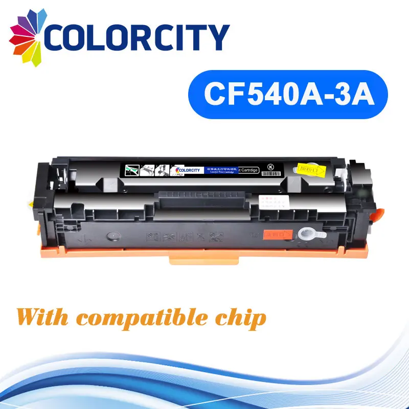 Совместимость 203A CF540A 3A тонер картридж с чипом для hp Pro M254nw M254dw МФУ M281fdw M281fdn M280nw M254