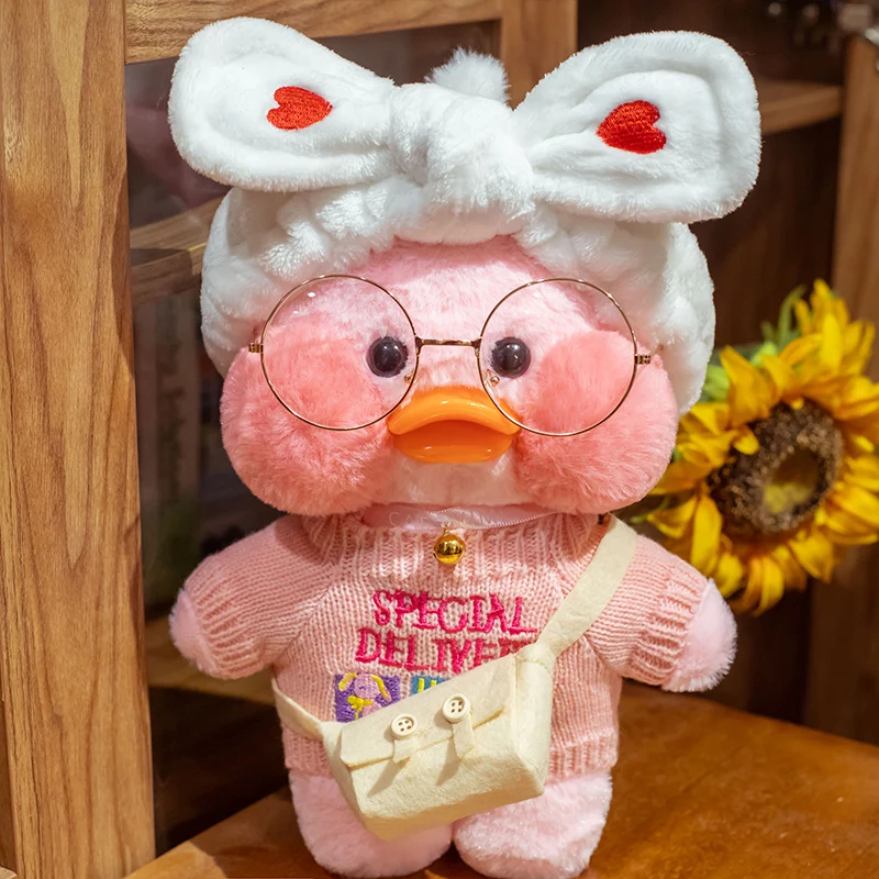 30cm Lalafanfan Cafe Duck Clothes Plush Toys Child Cartoon Animal Stuffed Dolls Toy Accessories Clothing Hair Band Kid Girl Gift | Игрушки и