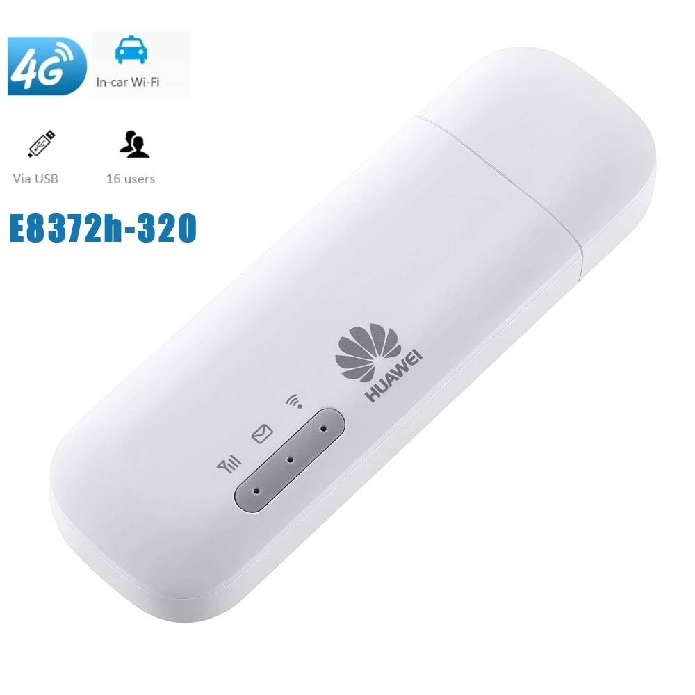 Unlocked Huawei E8372h-608 E8372H-320 E8372H-820 E8372H-153 Wingle LTE Universal 4G USB MODEM WIFI Mobile Support 10 Wifi Users