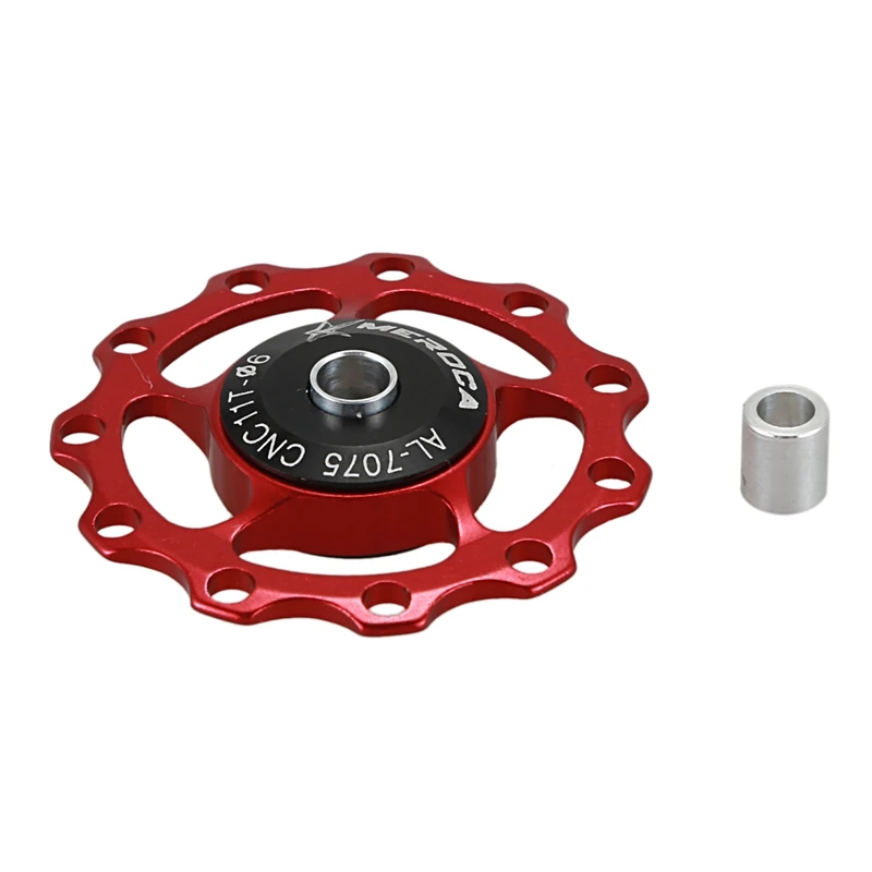 

MEROCA MTB Road Bike Rear Derailleur 11/13T Guide For 8.9.10.11 Speed Cycling Alloy/Metal Pulley Bearing Wheel 1pcs 11T