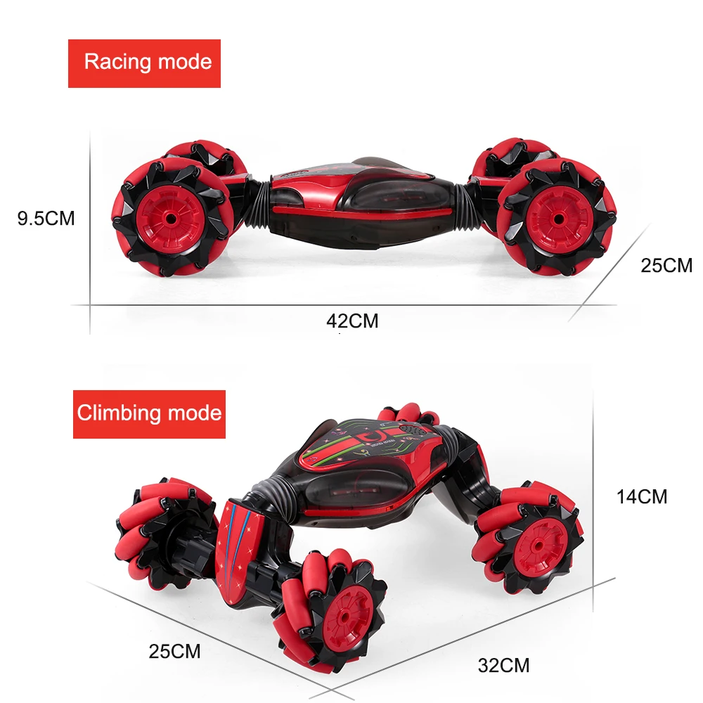 Новинка 2 4 ГГц 4WD RC трюк автомобиль внедорожный с подсветкой деформируемый