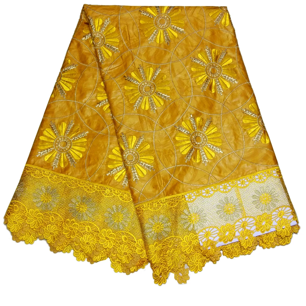 Новое поступление 2019 золотая ткань африканская вышивка кружевная ткань|Ткань