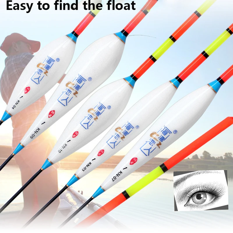 

JIGEECARP 1pc Nano Hollow Tail Carp Fishing Float Elder Angler & Myopic eye Thicken Tail Bold Float Deep Water Buoy Fishing Gear