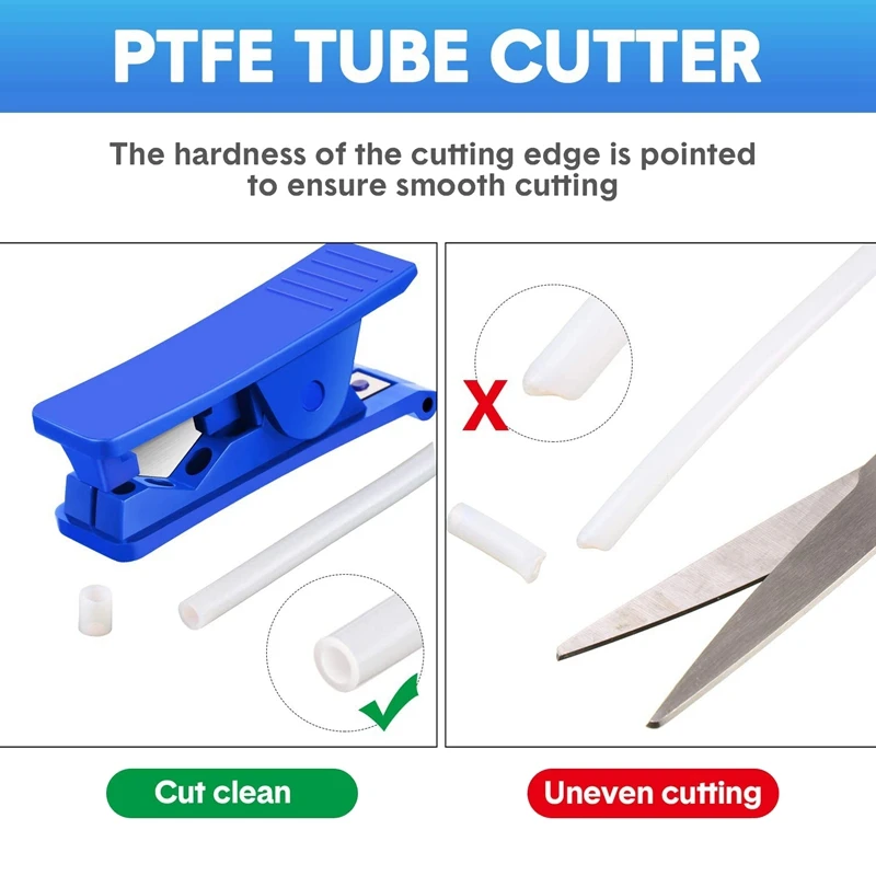 

3 Pieces PTFE Tube Cutter,Pipe Hose Cutter,for Nylon PVC PU Plastic Tube and Hose Cut Up to 3/4 Inch OD Tube (Blue)