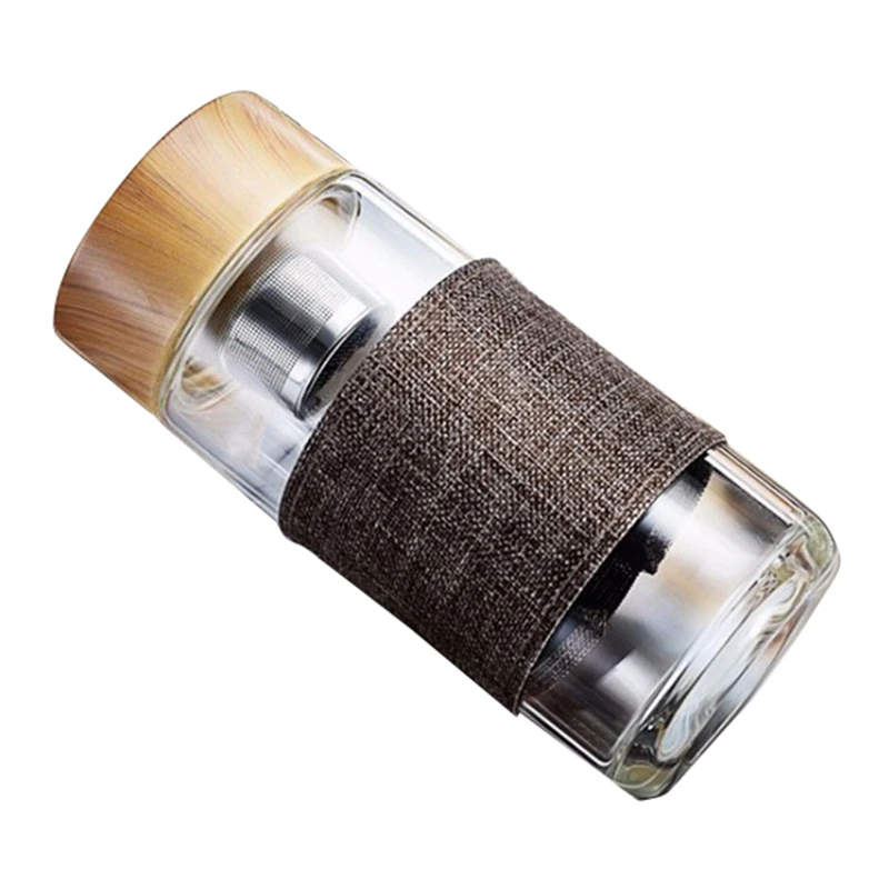 400 мл стеклянные бутылки для воды с фильтром из нержавеющей стали заварки чая на