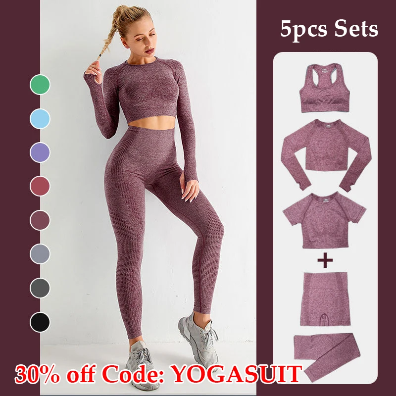 

Suit for Fitness Yoga Pants Women Leggings Gym Clothing Women's Sportswear Sports Yoga Sets Top Tights Sport Bras Set Running