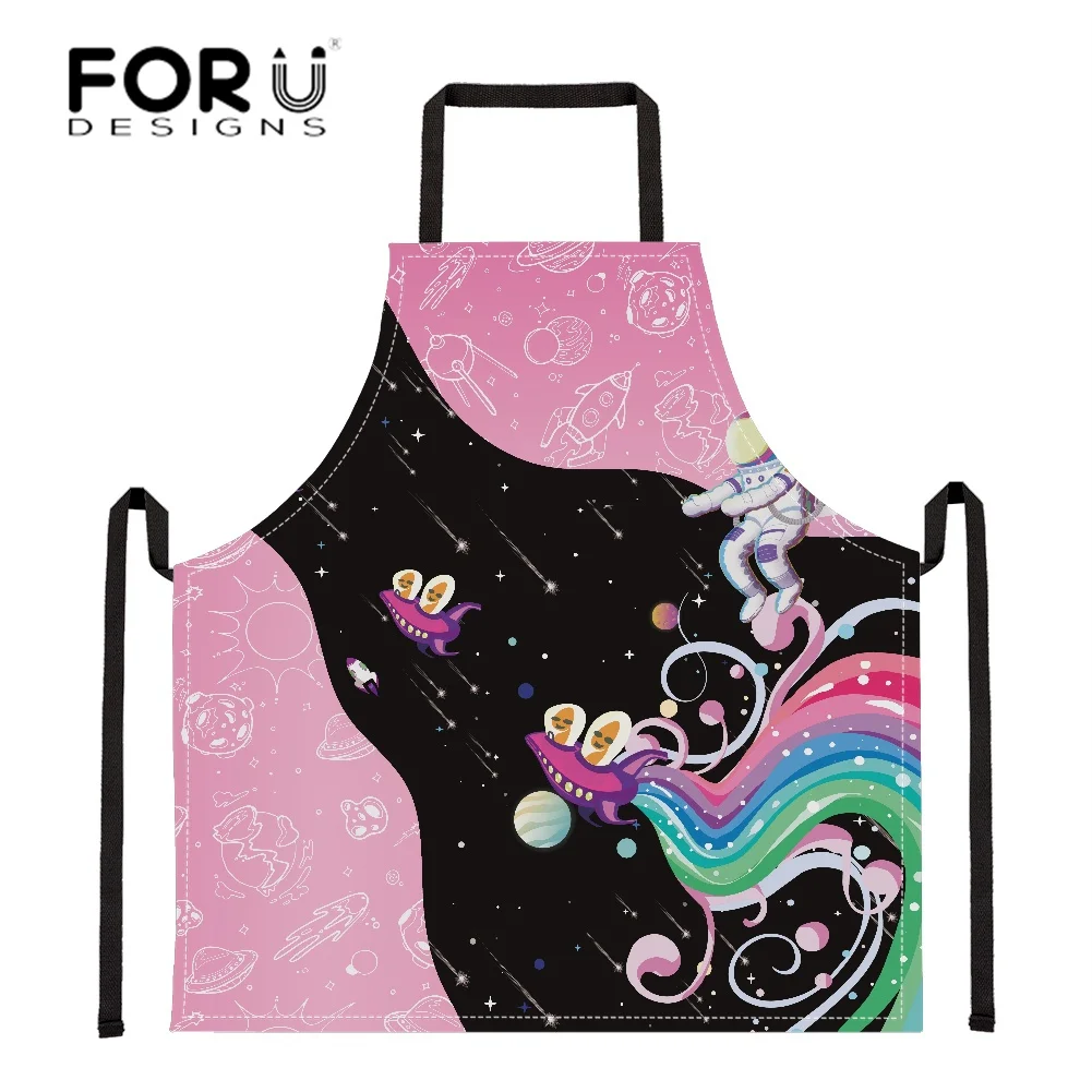 

Фартук для кухни яркий с забавным рисунком астронавта модный фартук без рукавов мужской шеф-повар ретро