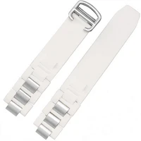 20mm rubber watch band strap buckle fit for cartier 21 chronoscaph autoscaph