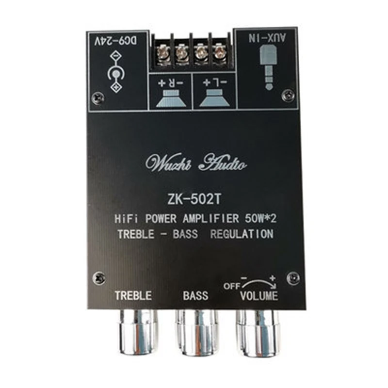Bluetooth 5 0 сабвуфер 50 Вт + эквалайзер o Power Amp Tone Bass Treble HiFi стерео TPA3116D2 Aux усилитель