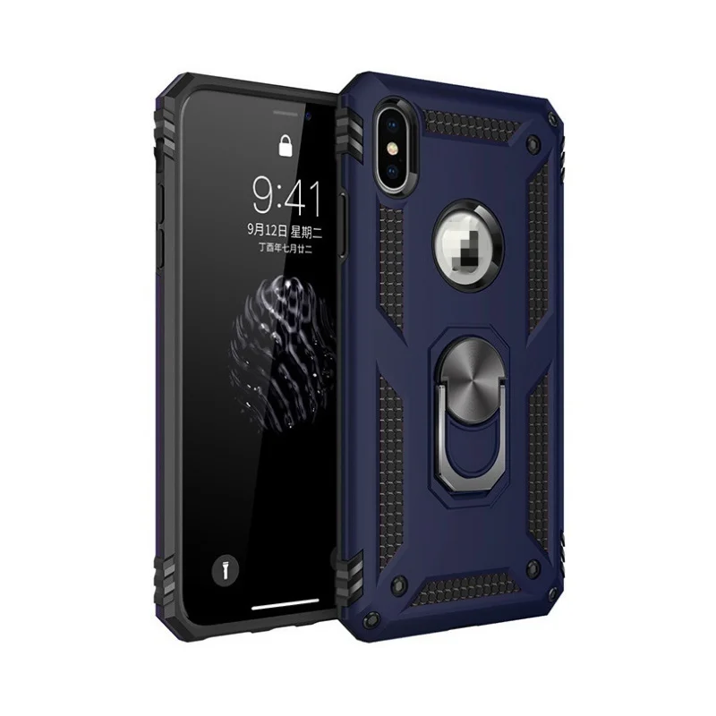 Phone Case Shockproof Military 2-Layer Stand Holder Cases For iPhone 7/8/7p/8p/6s/6 Plus XR XS Protection Cover |