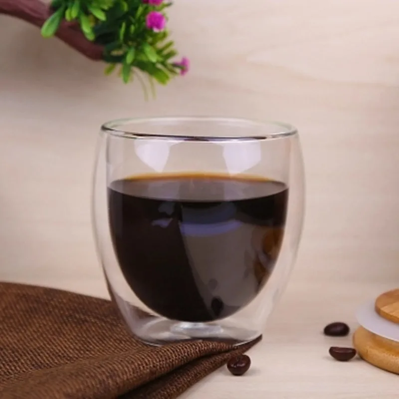 

2/4/6/8 PCS Heat-Resistant Double Wall Glass Cup Beer Coffee Water Cups Transparent Mug Wholesale 80/250/350/450ml