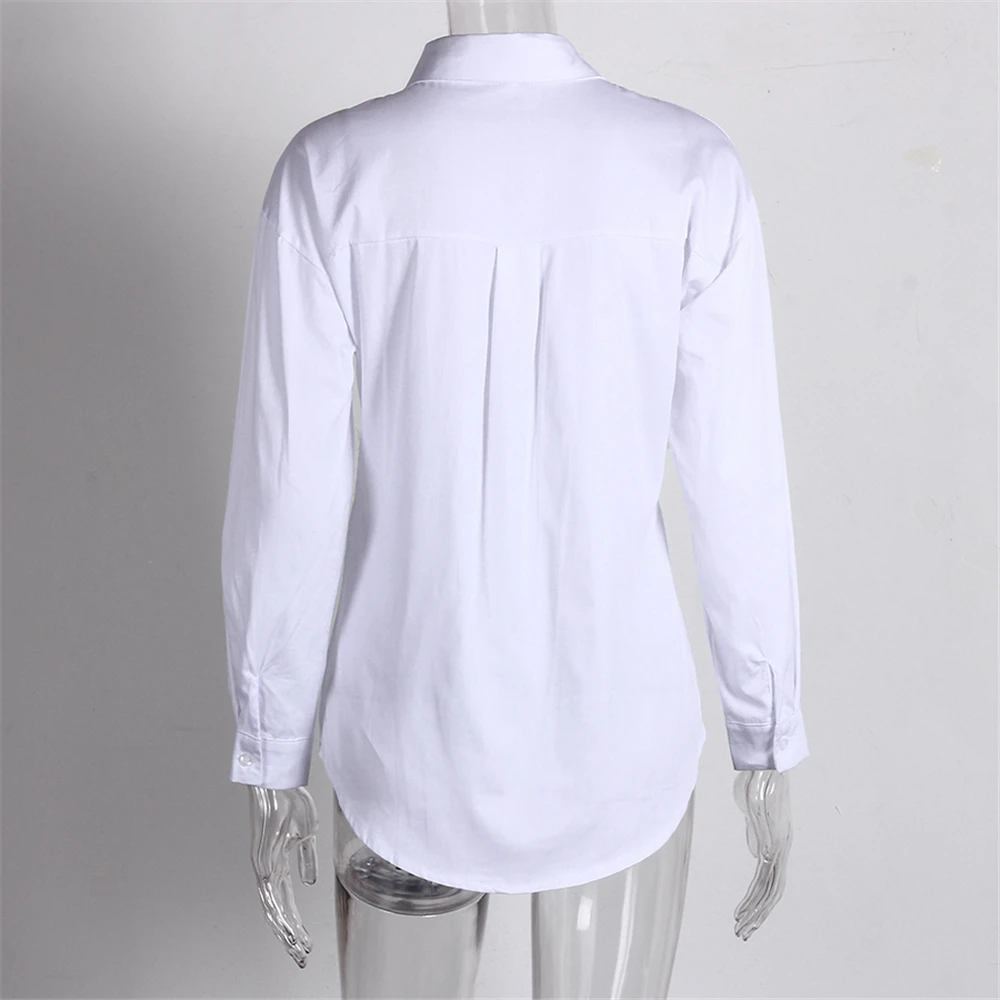 

Casual Loose Women Shirts 2019 Autumn New Fashion Collar Plus Size Blouse Long Sleeve Buttons White Shirt Women Tops Streetwear