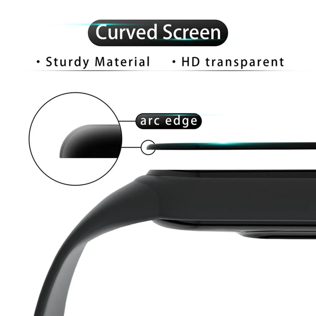 

1PC Explosion-proof Curved Surface Screen Protector Film For Xiaomi Mi Band 5 Running Wrist Support Accessories